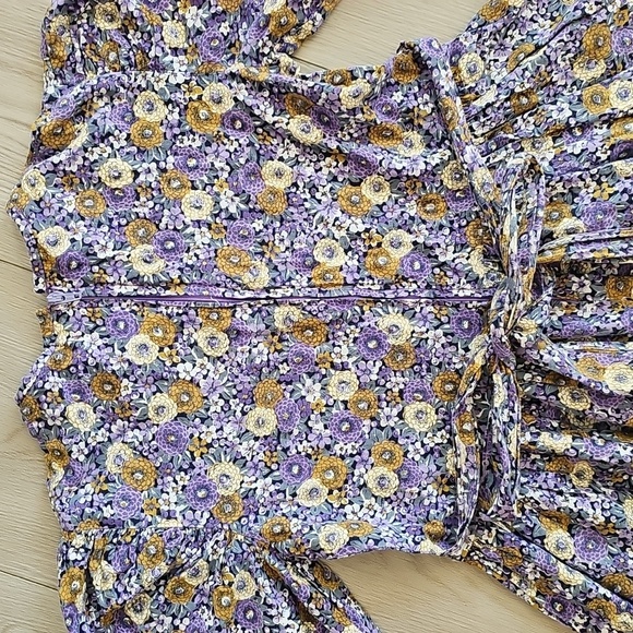 Vintage Ma Poupee Purple Floral Tea Party Dress, Size 7 - Picture 13 of 14